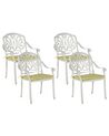 Lot de 4 chaises de jardin blanches ANCONA_806952