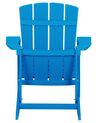 Trädgårdsstol med fotpall blå ADIRONDACK_809438