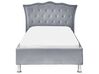Velvet EU Single Size Bed Grey METZ_861362