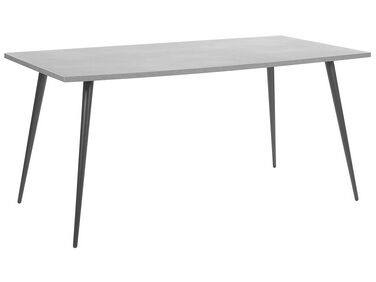 Dining Table 160 x 80 cm Concrete Effect with Black SANTIAGO