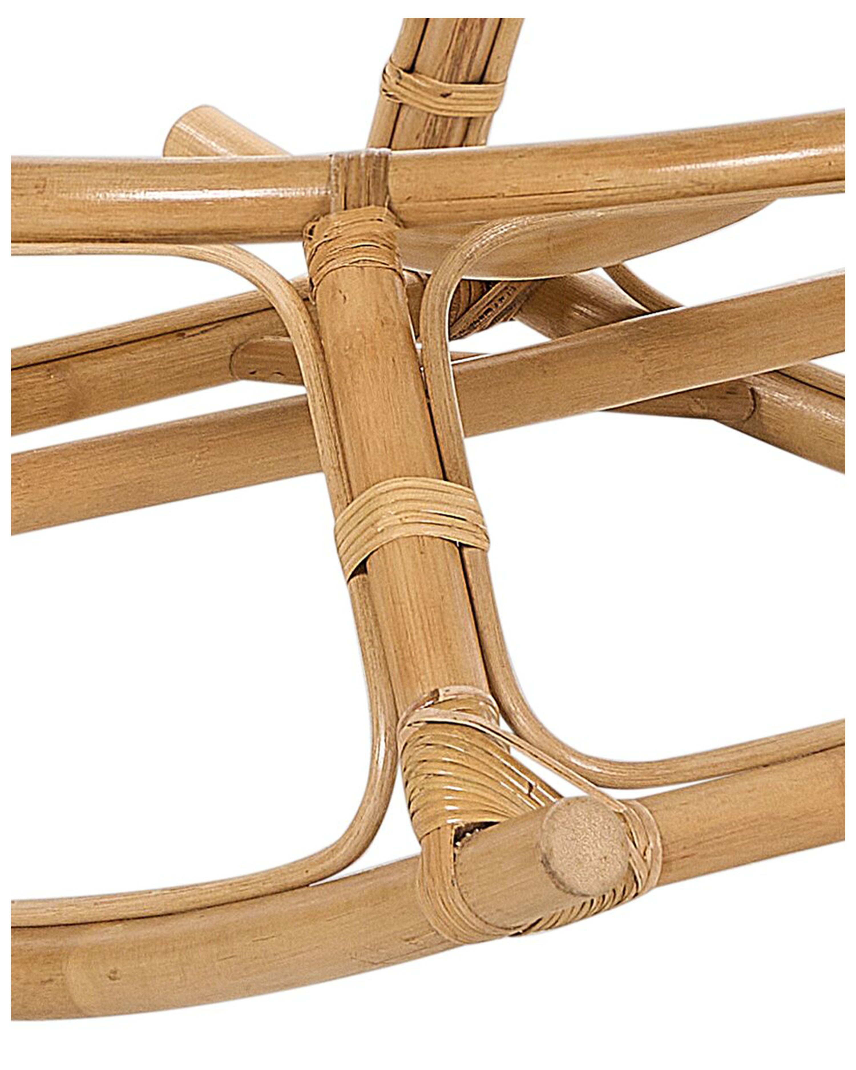 Set of 2 Rattan Rocking Chairs Natural and Light Beige ORVIETO ...