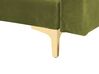 Left Hand Modular Velvet Sofa with Ottoman Green ABERDEEN_882417
