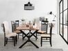 Set of 2 Wooden Dining Chairs Light Wood and Black HOUSTON_745435