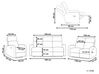 Conjunto de sofás 6 lugares manualmente reclináveis em veludo branco-creme VERDAL_904808