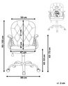 Krzesło biurowe regulowane ekoskóra różowe PRINCESS_739396