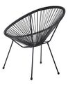 Set of 2 PE Rattan Accent Chairs Black ACAPULCO II_795194