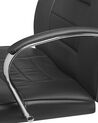 Cadeira de escritório com função de massagem em pele sintética preta GRANDEUR_816112
