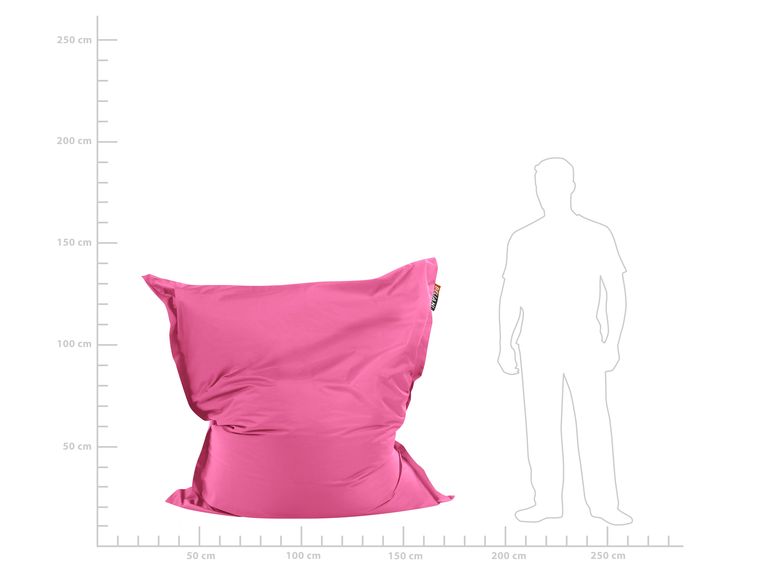 Large Bean Bag 140 x 180 cm Fuchsia Pink FUZZY Beliani.co.uk
