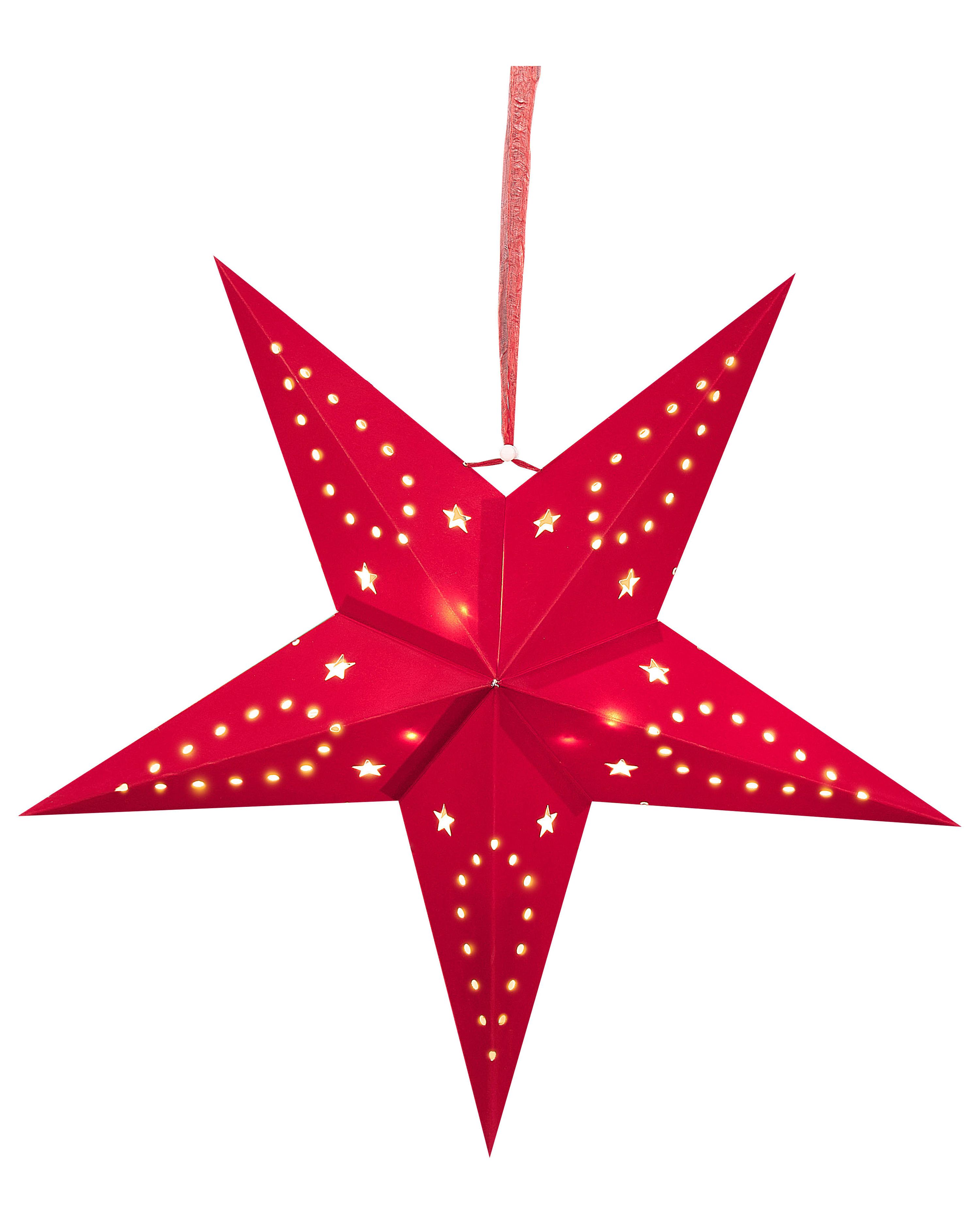 Lot De 2 Étoiles En Papier Lumineuses 45 Cm - Décoration Suspendue LED Pour Mariage, Anniversaire Et Fêtes