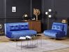2 Seater Velvet Sofa Bed Navy Blue VESTFOLD_808694