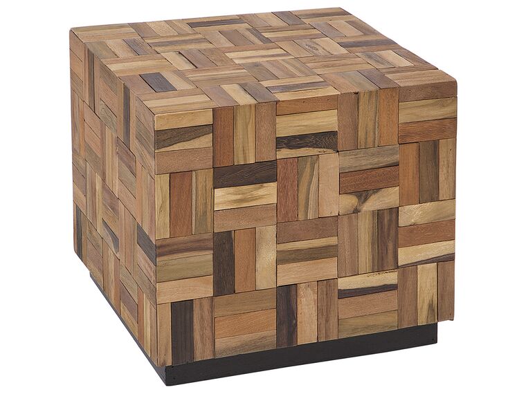 Mesa de centro de madera de teca oscura 45 x 45 cm GAMETI_704477