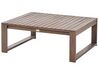 Lounge Set 3-teilig zertifiziertes Holz dunkelbraun 5-Sitzer modular Auflagen taupe TIMOR II_853371