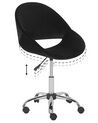 Krzesło biurowe regulowane welurowe czarne SELMA_862817