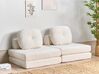 Boucle Single Sofa Bed White OLDEN_906484