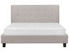 Fabric EU King Size Bed Light Grey LA ROCHELLE_904488