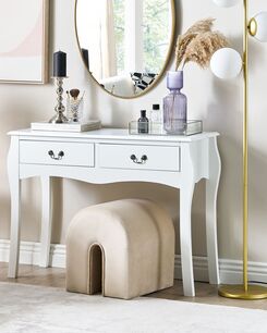 Konsolipöytä 2 laatikkoa valkoinen KLAWOCK Konsolipöytä 2 laatikkoa valkoinen KLAWOCK