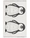 Cotton Kids Rug Penguin Print 60 x 90 cm Black and White HAJDARABAD_790905