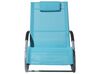 Chaise longue à bascule bleu turquoise CARANO_689435