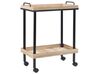 Metalowy wózek kuchenny 2-poziomowy jasne drewno z czarnym GABBS_845455
