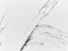 Couchtisch Marmor Optik weiß / schwarz oval 100 x 60 cm BIDDLE_832838