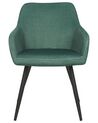 Sæt med 2 stole i velour grøn CASMALIA_898905