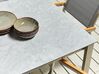 Gartenmöbel Set Keramik-Glas 180 cm 4-Sitzer Textil grau COSOLETO/GROSSETO_881692