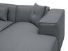 Left Hand Fabric Corner Sofa Dark Grey DOLVA_745540