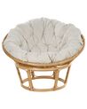 Set of 2 Rattan Chairs Natural and Light Beige SALVO_878478