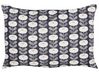 Set of 2 Outdoor Cushions Geometric Pattern 40 x 60 cm Grey VALSORDA_881479