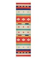 Kelim Teppich Baumwolle mehrfarbig 80 x 300 cm geometrisches Muster Kurzflor MARGARA_869770
