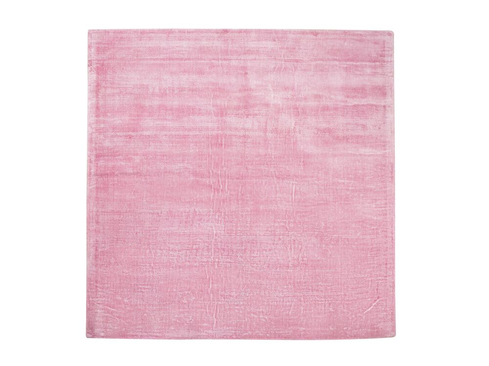 teppich rosa 200 x 200 cm kurzflor gesi beliani de