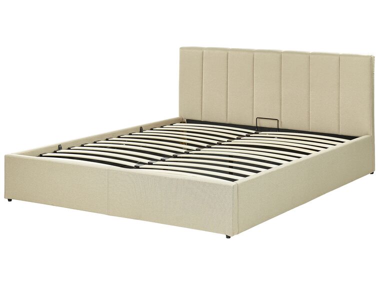 Beliani Cama Con Somier NOYERS 140 X 200 Cm Terciopelo Gris | Leroy Merlin