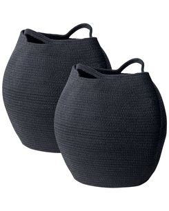 Puuvillakori musta ⌀ 30 cm 2 kpl PANJGUR