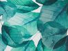 Gartenkissen mit Blättermotiv türkisblau-weiss 45 x 45 cm 2er Set TREBBO_776247