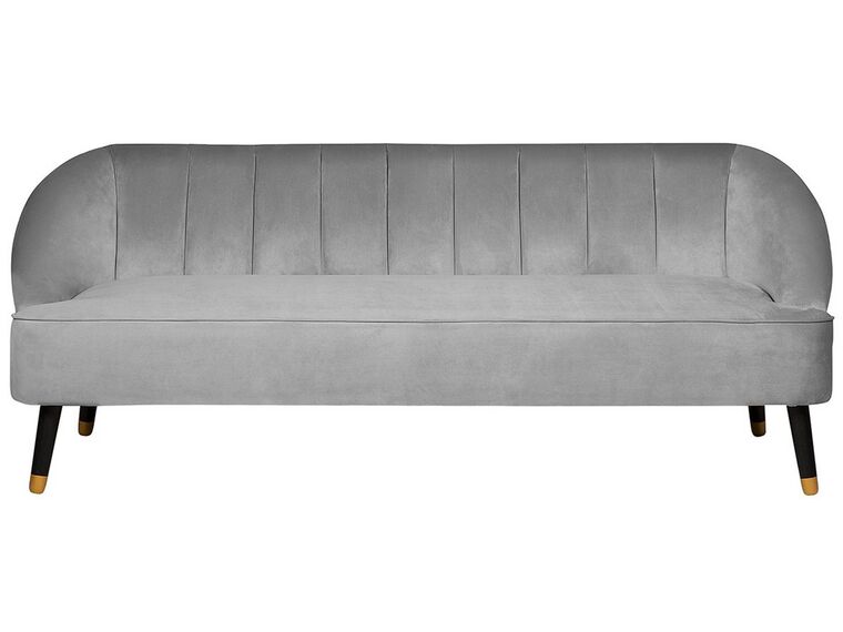 3 Seater Velvet Sofa Light Grey ALSVAG_732247