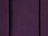 Łóżko welurowe z ławką 140 x 200 cm fioletowe NOYERS_777186