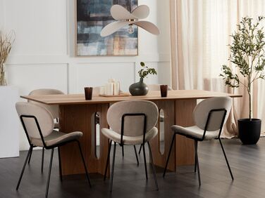 Dining Table 200 x 100 cm Light Wood CORAIL