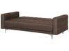 3 Seater Fabric Sofa Bed Brown ABERDEEN_736660