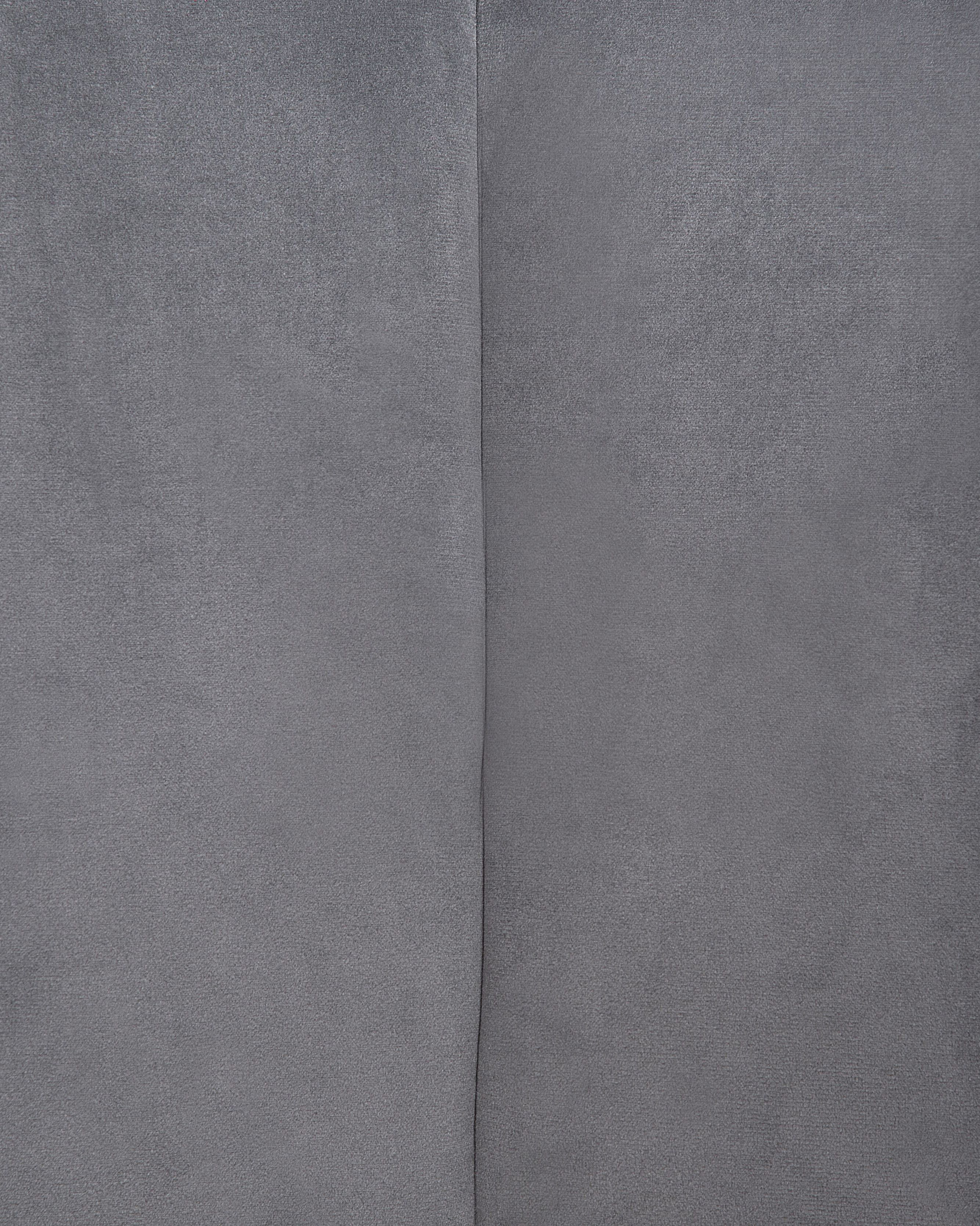 Fotel welurowy szary LARVIK