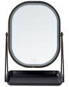Kosmetické LED zrcadlo 20 x 22 cm černé/zlaté DORDOGNE_848528