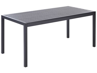 Trädgårdsbord aluminium 180 x 90 cm svart VERNIO