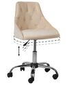 Velvet Desk Chair Beige PARRISH_862758