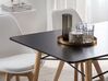 Mesa de comedor negro/madera clara 140 x 80 cm BIONDI_753857