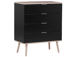 Lipasto 4 laatikkoa musta WALPI