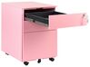 3 Drawer Metal Storage Cabinet Pink CAMI_843910