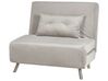 Velvet Single Sofa Bed Light Grey FARRIS_875665