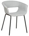 Set of 2 Fabric Dining Chairs Grey ELMA_884617