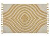 Teppich Baumwolle beige / gelb 140 x 200 cm abstraktes Muster BINGOL_848790