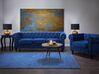 Velvet Living Room Set Navy Blue CHESTERFIELD_726098