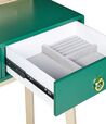 4 Drawers Dressing Table with LED Mirror and Stool Green and Gold FEDRY_844783